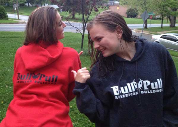 Calli & Ari sporting the new Sweatshirts